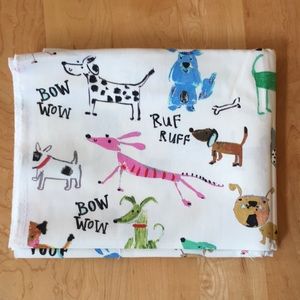 Painted Dog Print Duck Cloth Fabric